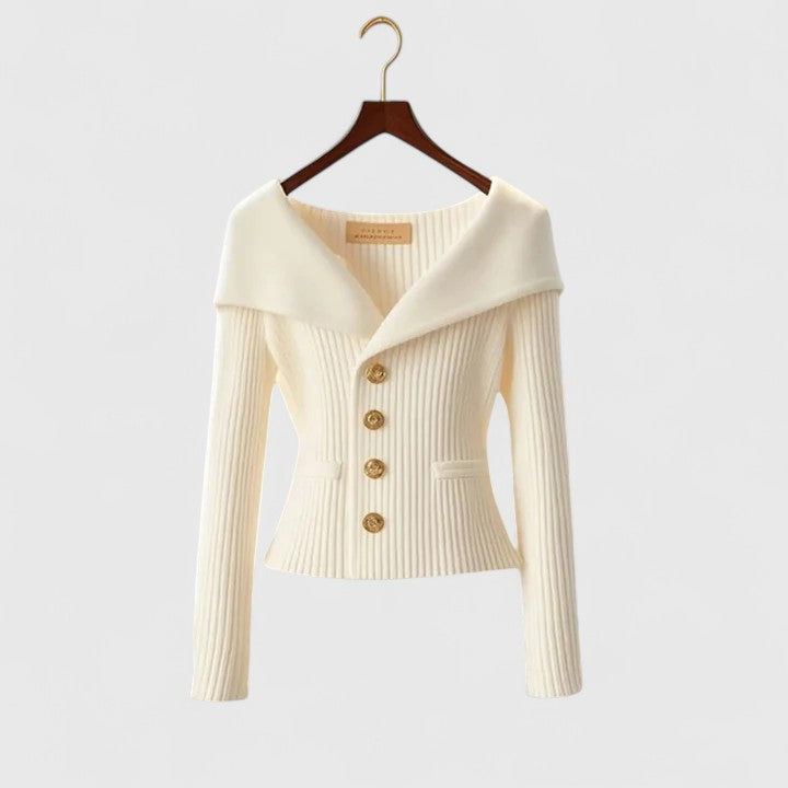 Margaux | Veste en Maille à la Ligne Élégante