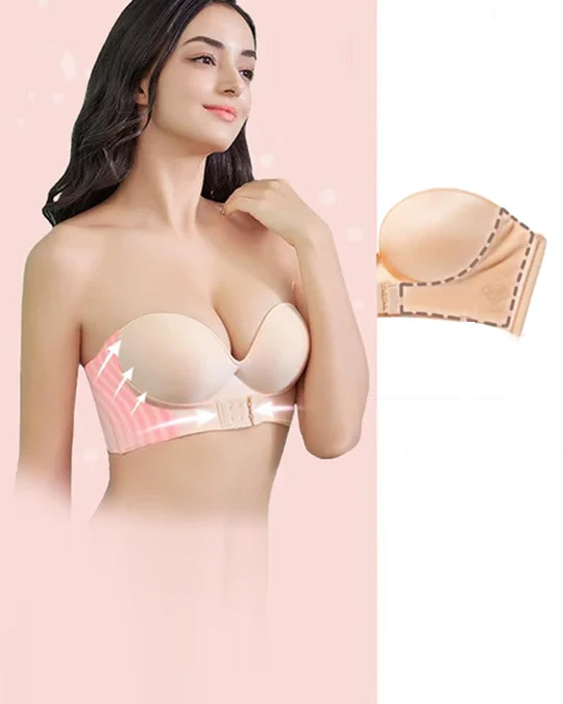 Soutien-gorge sans bretelles avec boucle sur le devant