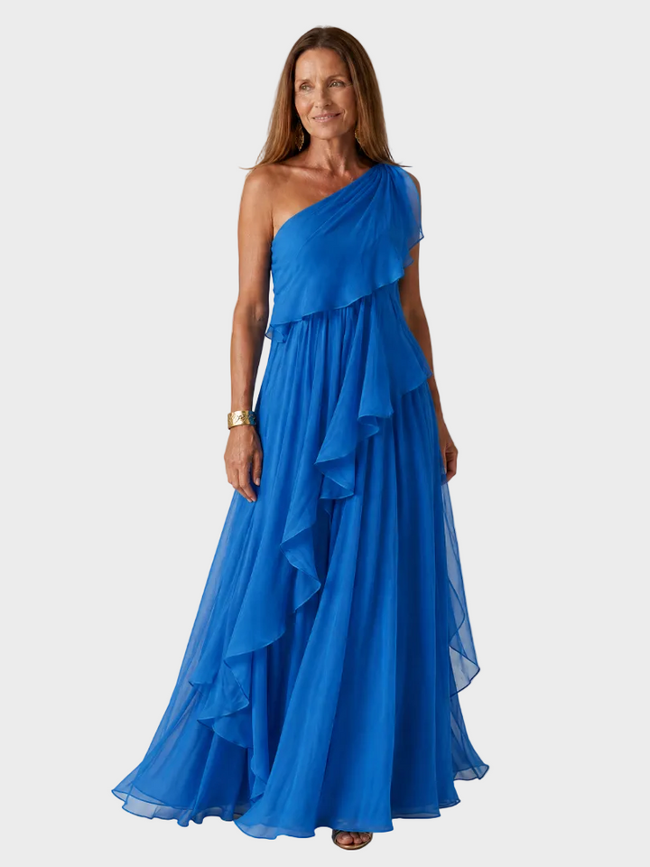 Léa | Robe Maxi aux Volants en Cascade