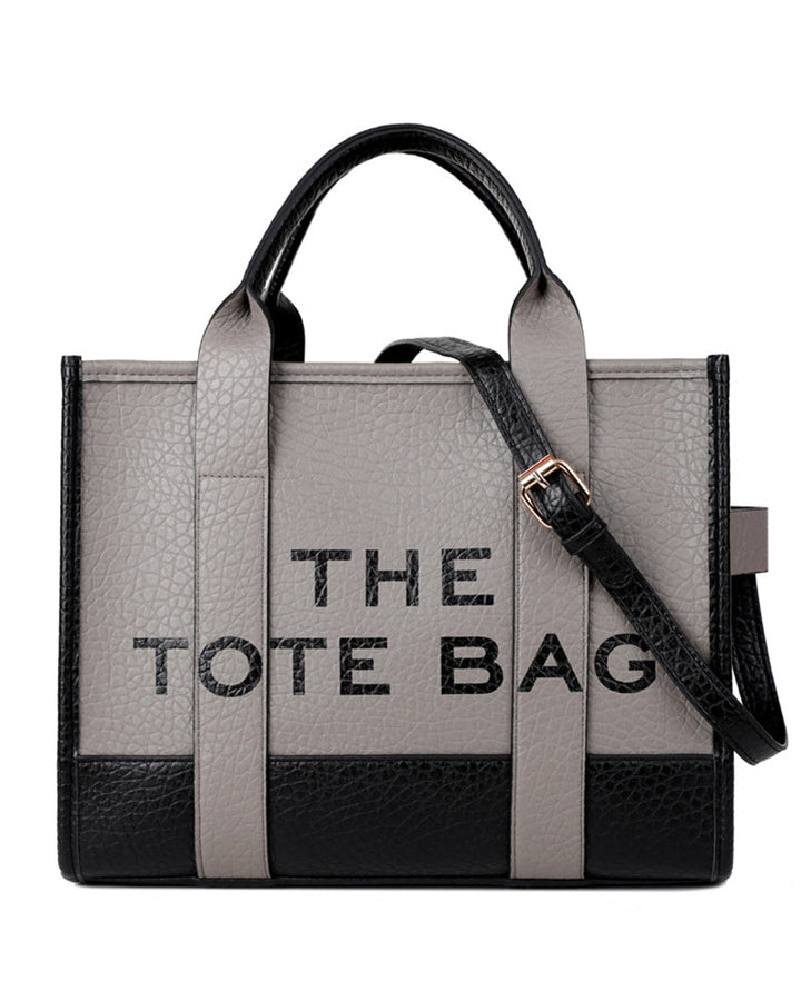 Sac fourre-tout tendance avec coutures bicolores