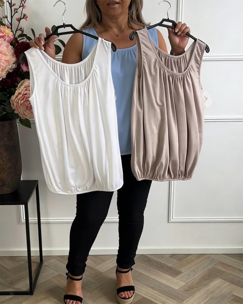 Débardeur Soutien-Gorge Intégré Encolure En U Casual