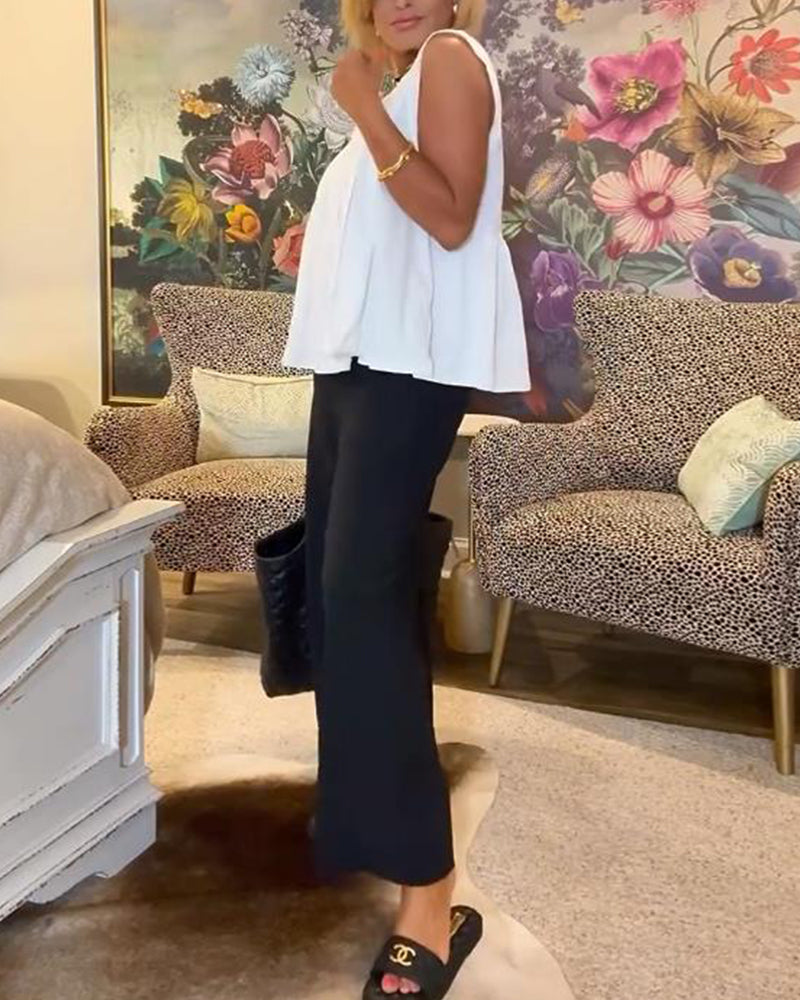 Camisole Polyvalente avec Plis Élégants
