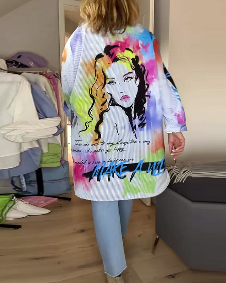 Robe débardeur col montant imprimé coloré