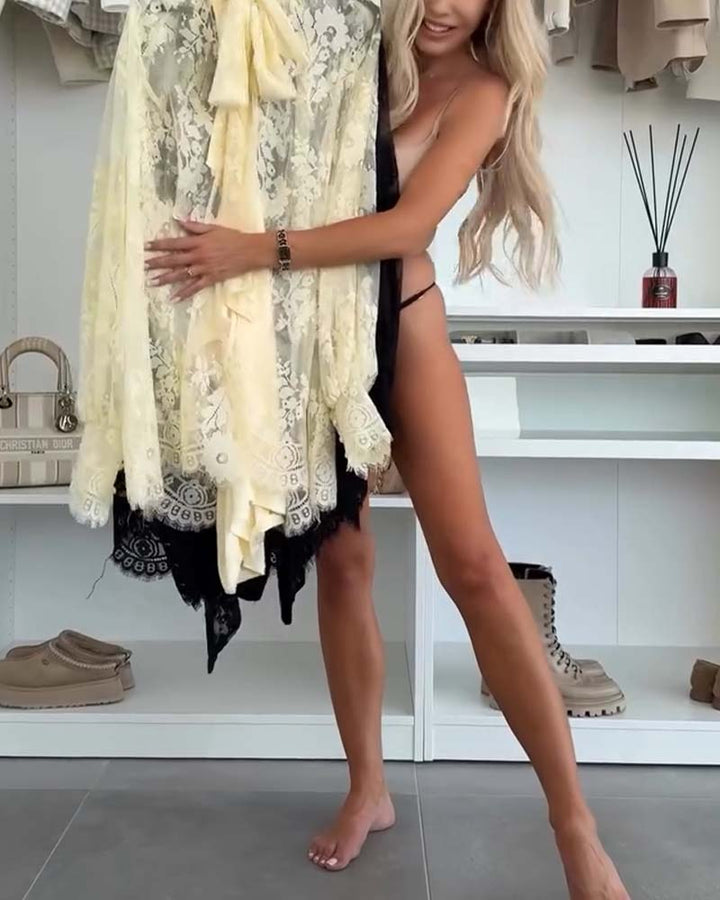 Ensemble Robe Style Décontracté Brodé