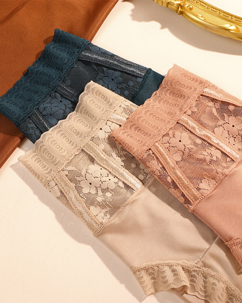 Culotte Taille Haute En Dentelle Pour Femmes