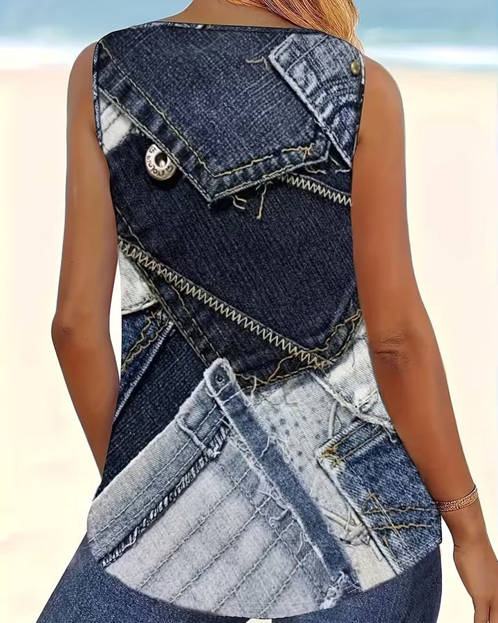Débardeur Vintage Imprimé