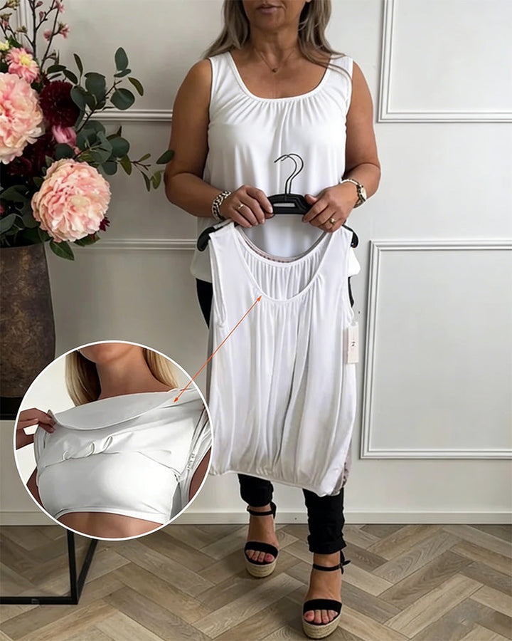 Débardeur Soutien-Gorge Intégré Encolure En U Casual