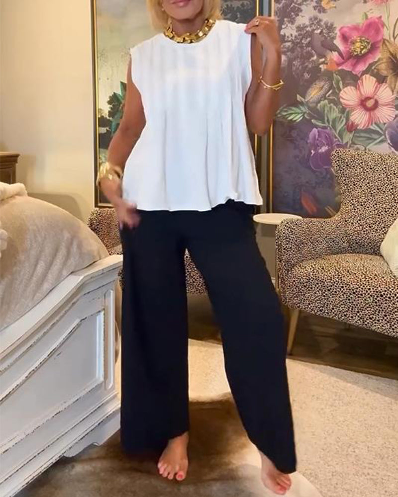 Camisole Polyvalente avec Plis Élégants