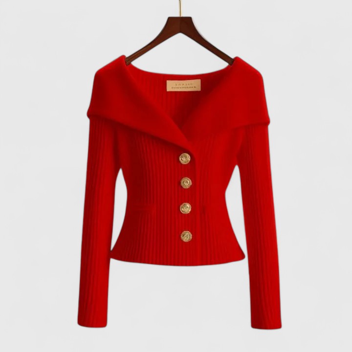 Margaux | Veste en Maille à la Ligne Élégante