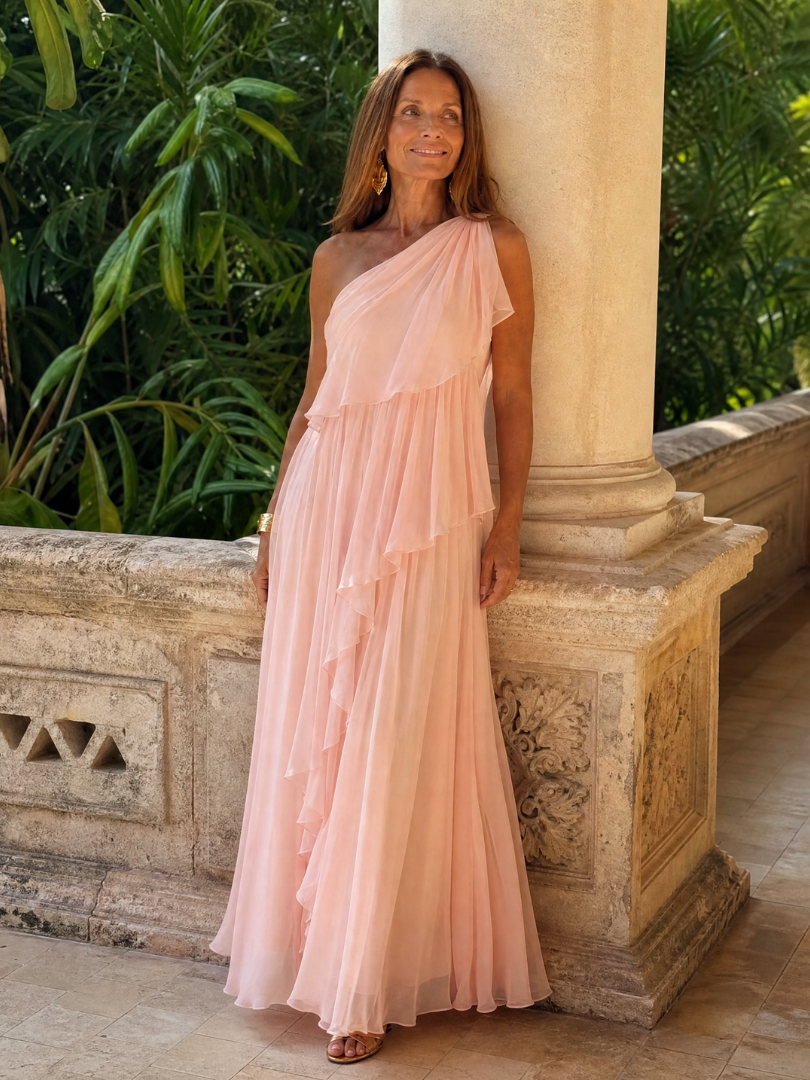 Léa | Robe Maxi aux Volants en Cascade