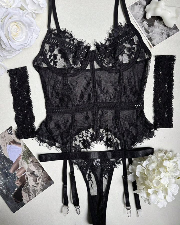 Lingerie Unie Transparente Une Pièce