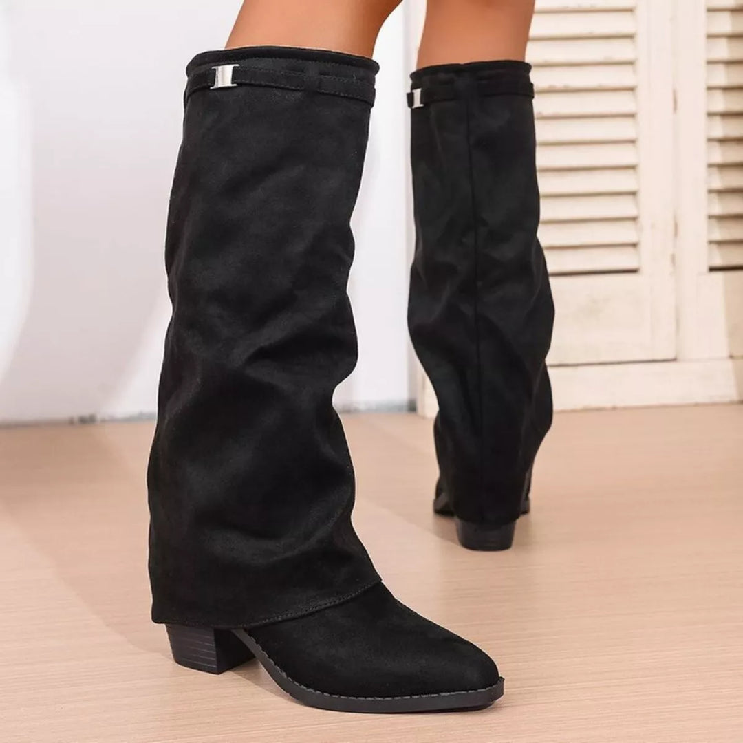 Shannon | Bottes à talon bloc bout pointu