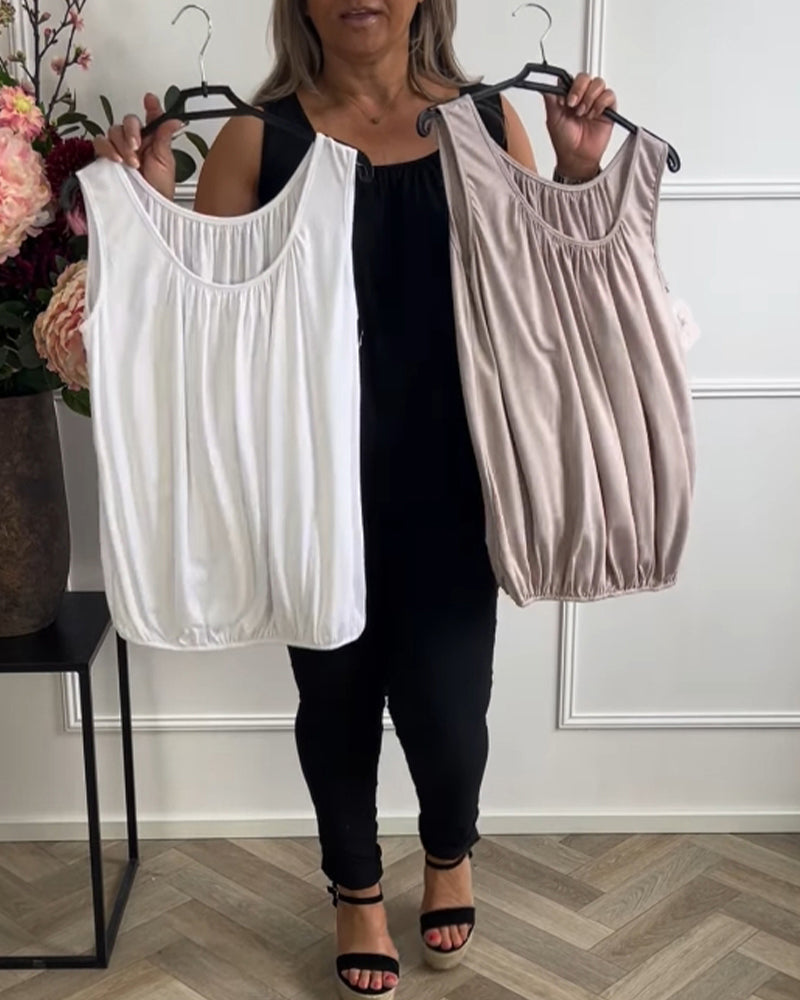 Débardeur Soutien-Gorge Intégré Encolure En U Casual