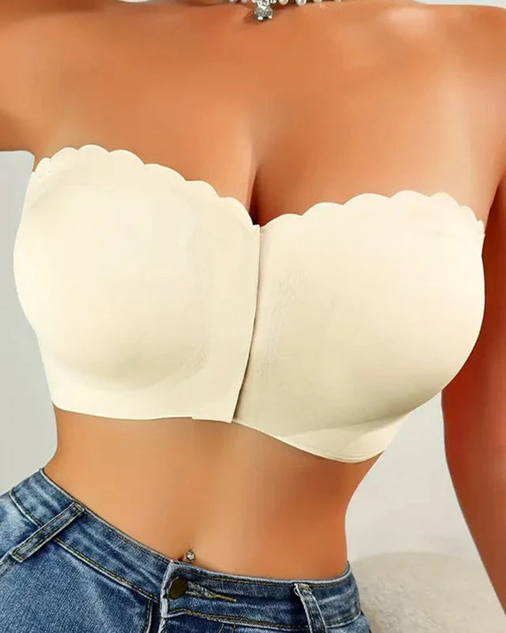 Soutien-Gorge Sans Couture Devant Attache Bandeau Sans Bretelles