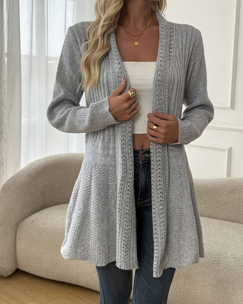 Gilet Pull Veste Mi-Longue