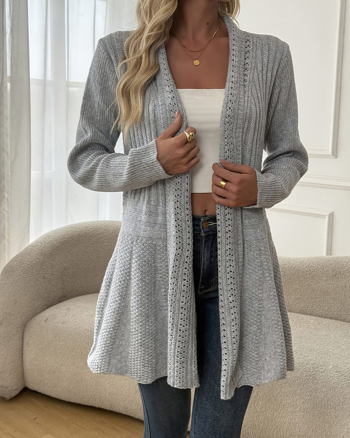 Gilet Pull Veste Mi-Longue