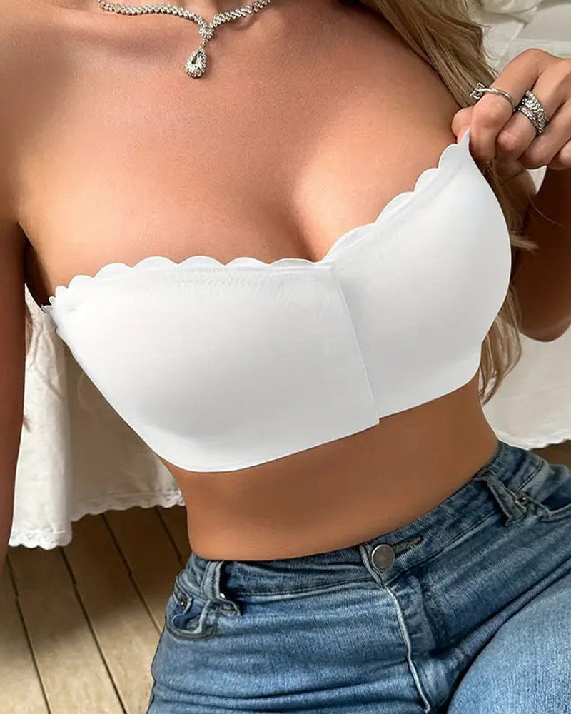Soutien-Gorge Sans Couture Devant Attache Bandeau Sans Bretelles
