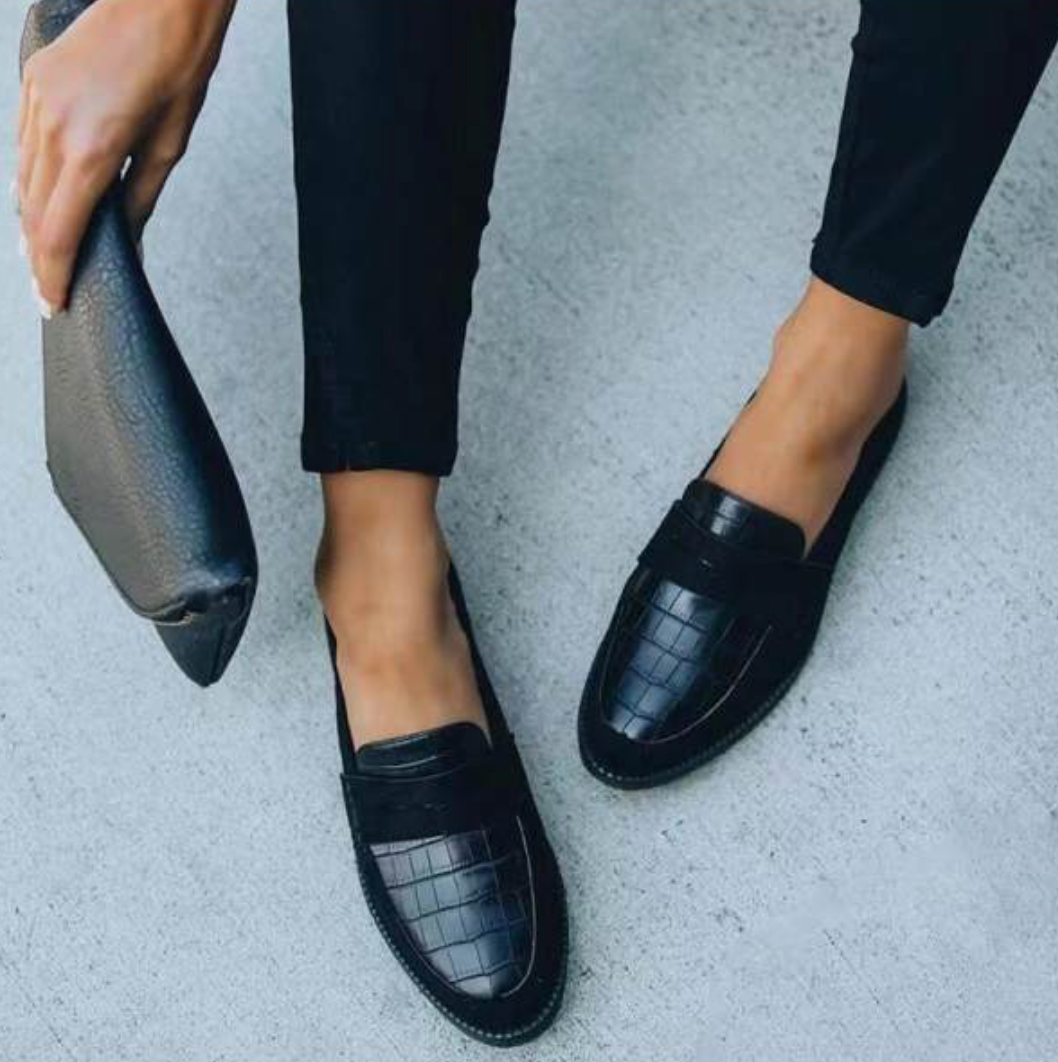 Nadège | Mocassins noirs pour femmes
