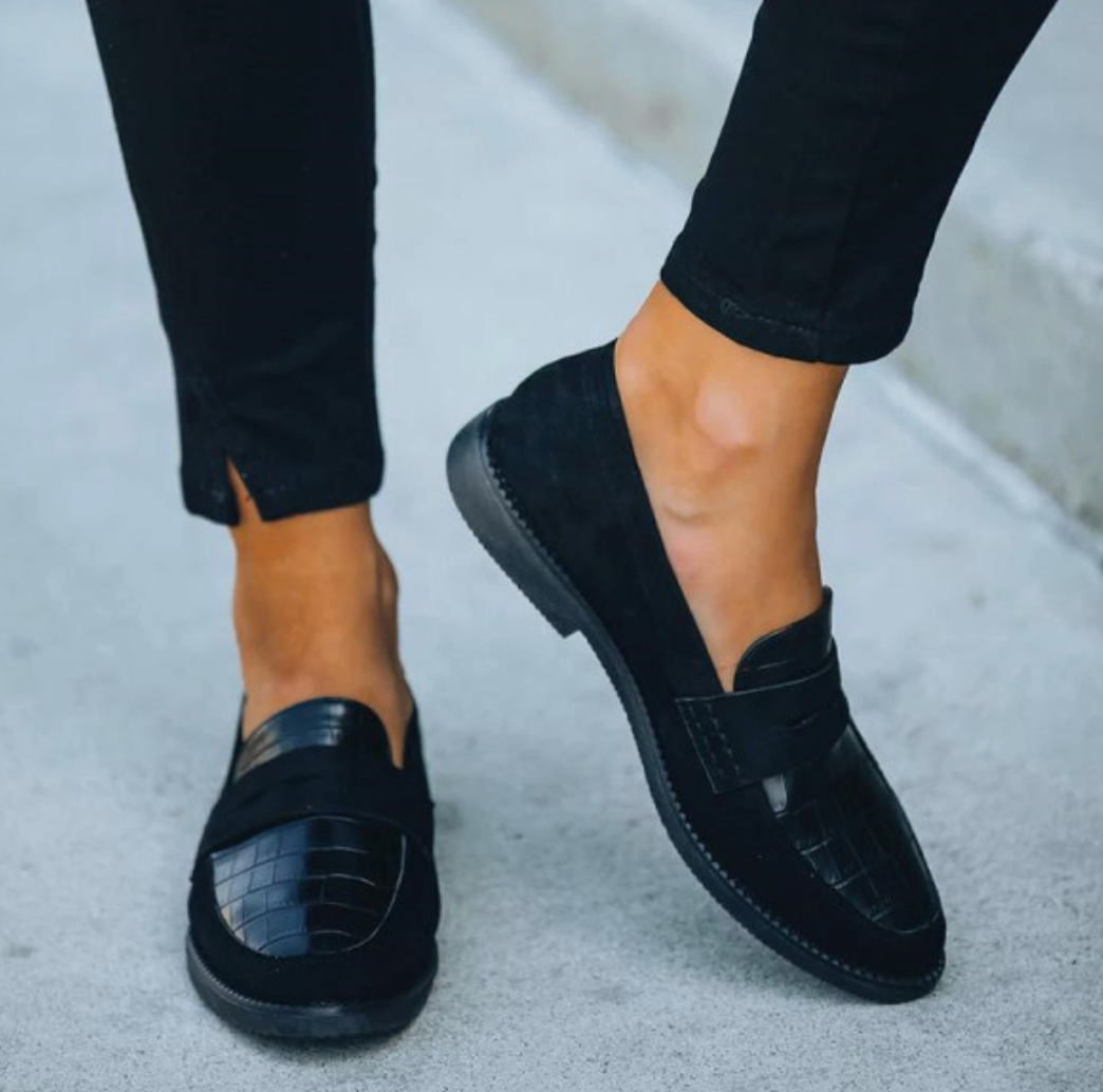 Nadège | Mocassins noirs pour femmes