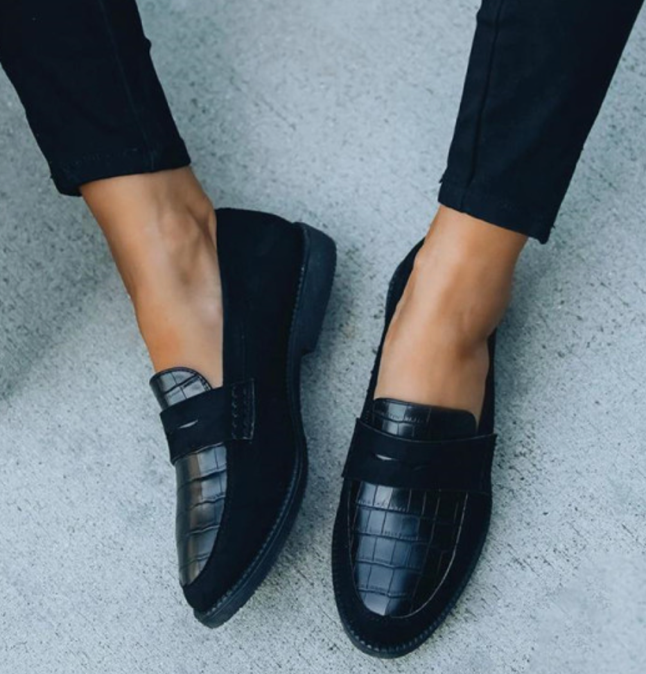 Nadège | Mocassins noirs pour femmes