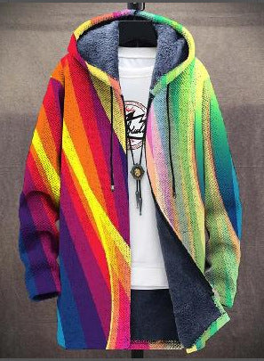 Margaux | Cardigan à Capuche Chaleureux avec Imprimé Artistique