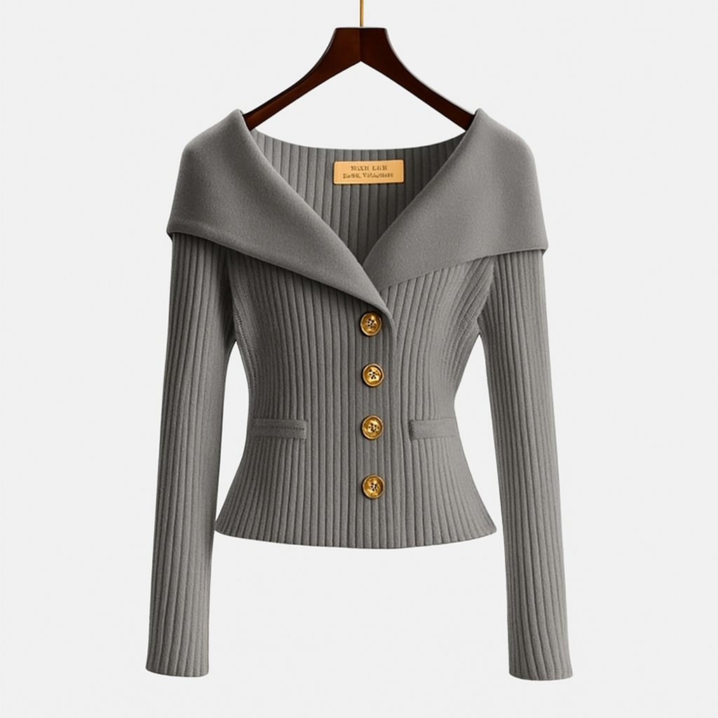 Margaux | Veste en Maille à la Ligne Élégante