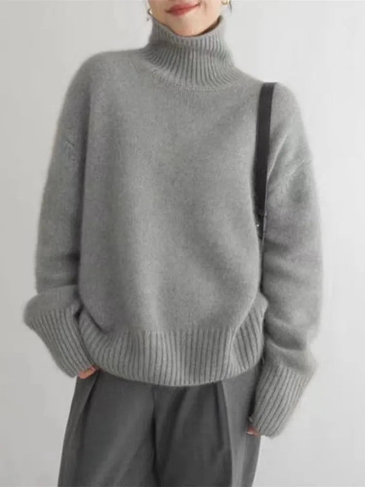 Margaux | Pull Raffiné à Col Roulé