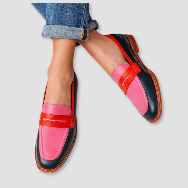 Mocassins Pour Femme Multicolores | Bout Rond | Confort Quotidien | Chaussures Plates