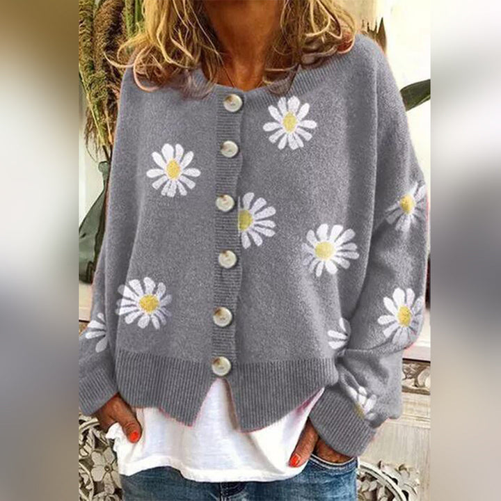 Katarzyna | Pull en maille à motif floral pour femme