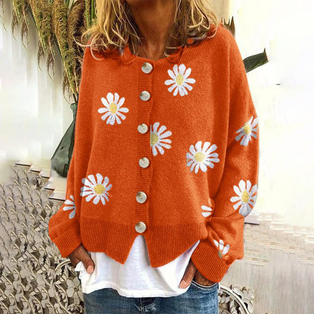 Katarzyna | Pull en maille à motif floral pour femme