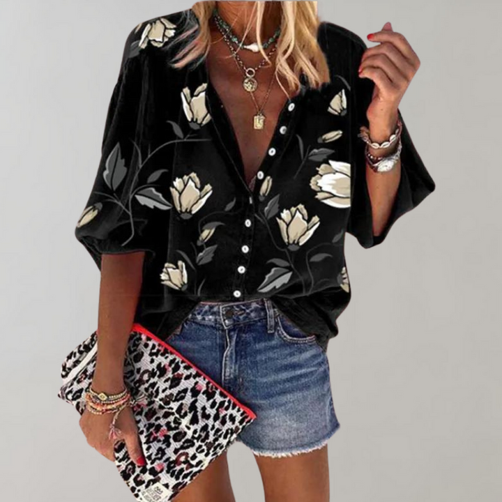 Giulianna | Blouse à Imprimé Floral avec Silhouette Douce pour Femme