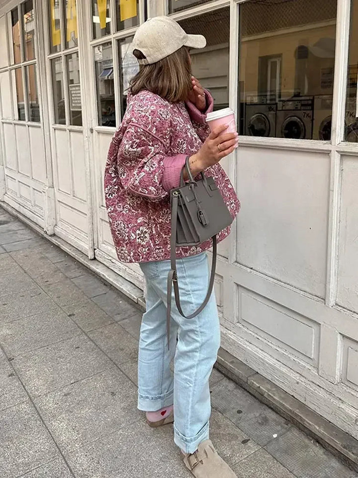 Lucille | Veste fleurie à effet chaud pour femmes