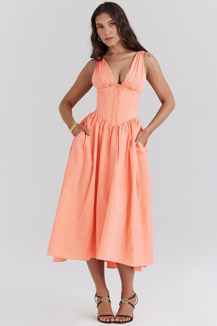 Camille | Robe Romantique Midi Exclusivement