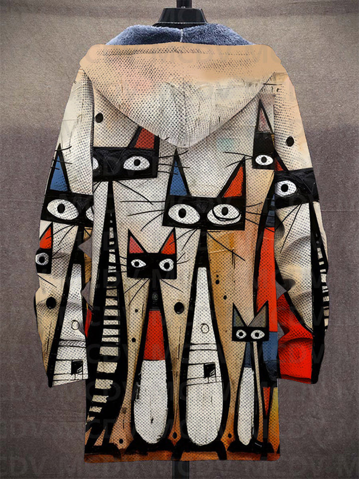 Élise | Gilet artistique à capuche