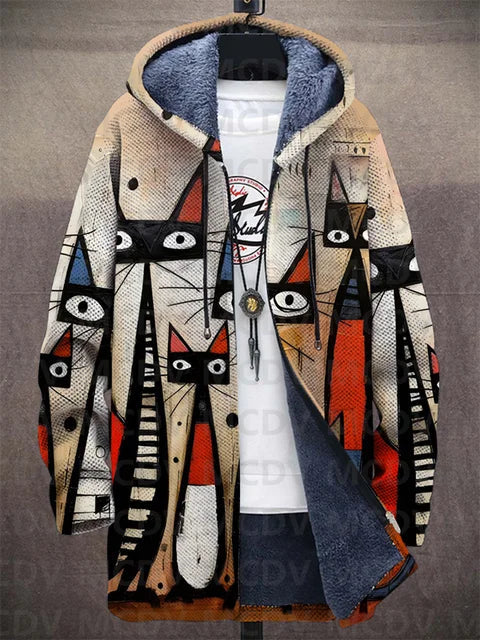 Chloé | Cardigan à capuche artistique avec doublure chaude