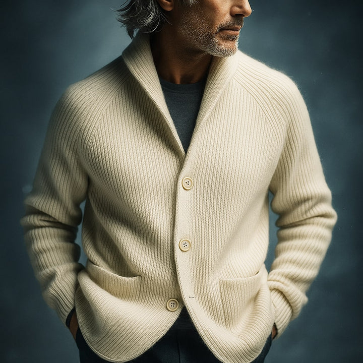 Raphaël | CARDIGAN EN LAINE CÔTELÉE POUR HOMME