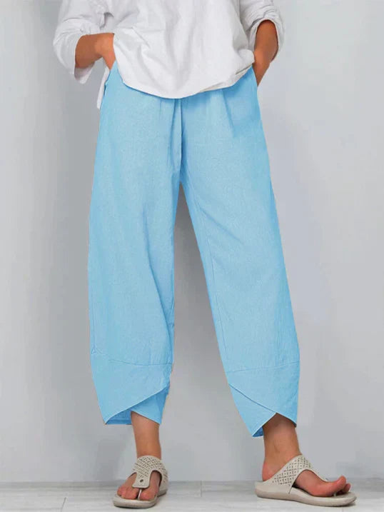 Cinzia | Pantalon large en lin pour femme