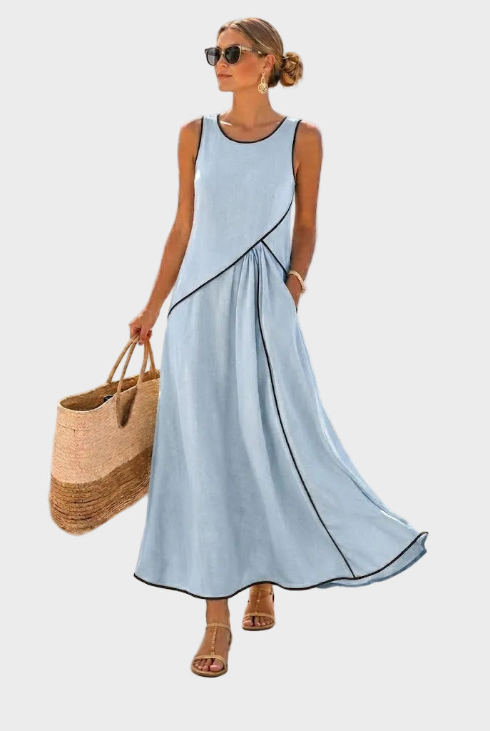 Élise | Robe Élégante Sans Manches