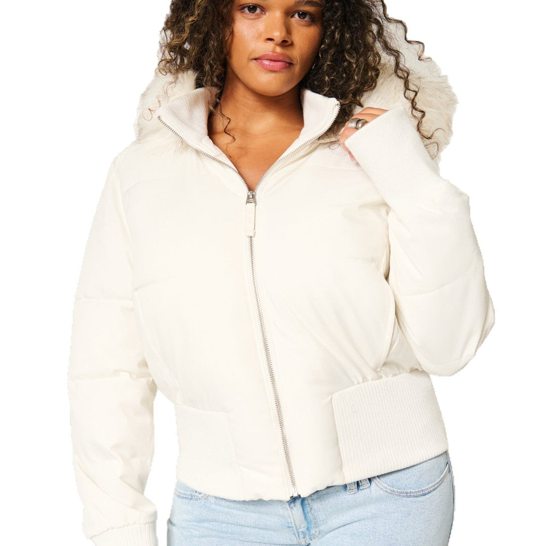 Adèle – Manteau matelassé d’hiver femme avec capuche amovible