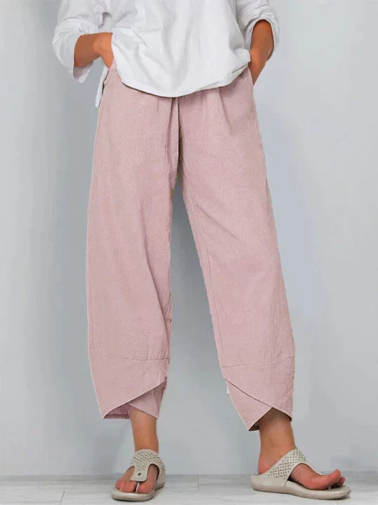 Cinzia | Pantalon large en lin pour femme