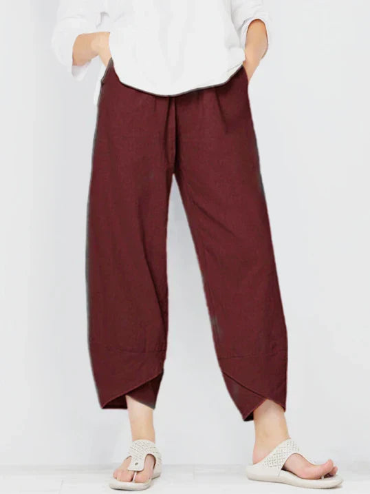 Cinzia | Pantalon large en lin pour femme