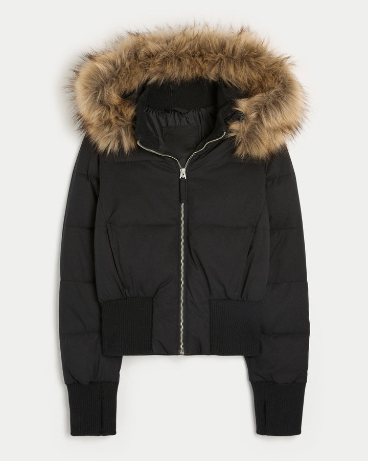 Adèle – Manteau matelassé d’hiver femme avec capuche amovible