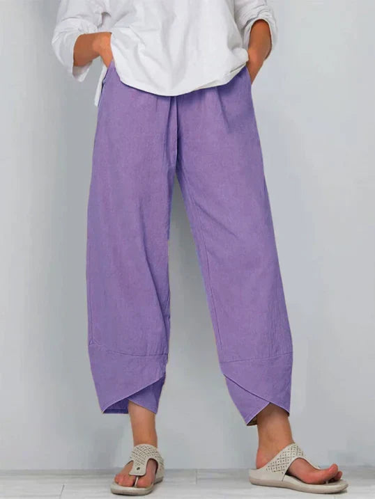 Cinzia | Pantalon large en lin pour femme