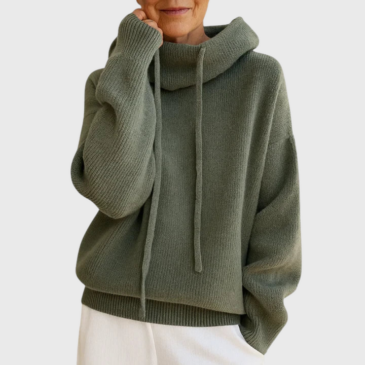 Inès | Pull à Torsades Col Roulé
