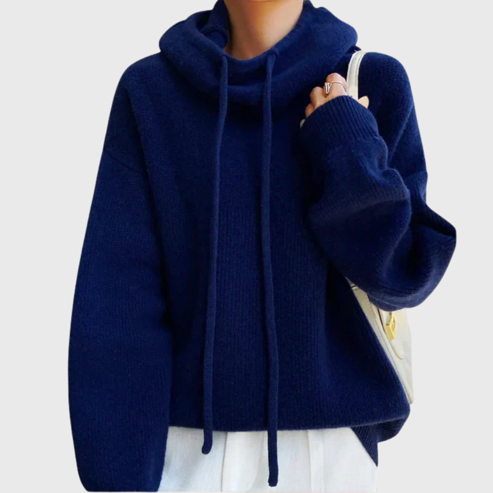 Inès | Pull à Torsades Col Roulé