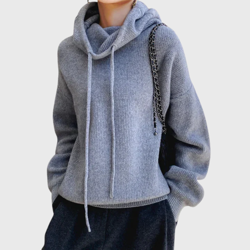 Inès | Pull à Torsades Col Roulé
