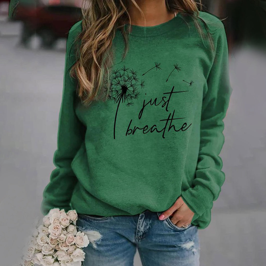 Yarely | Sweatshirt 'Just Breathe' élégant au design intemporel pour femmes