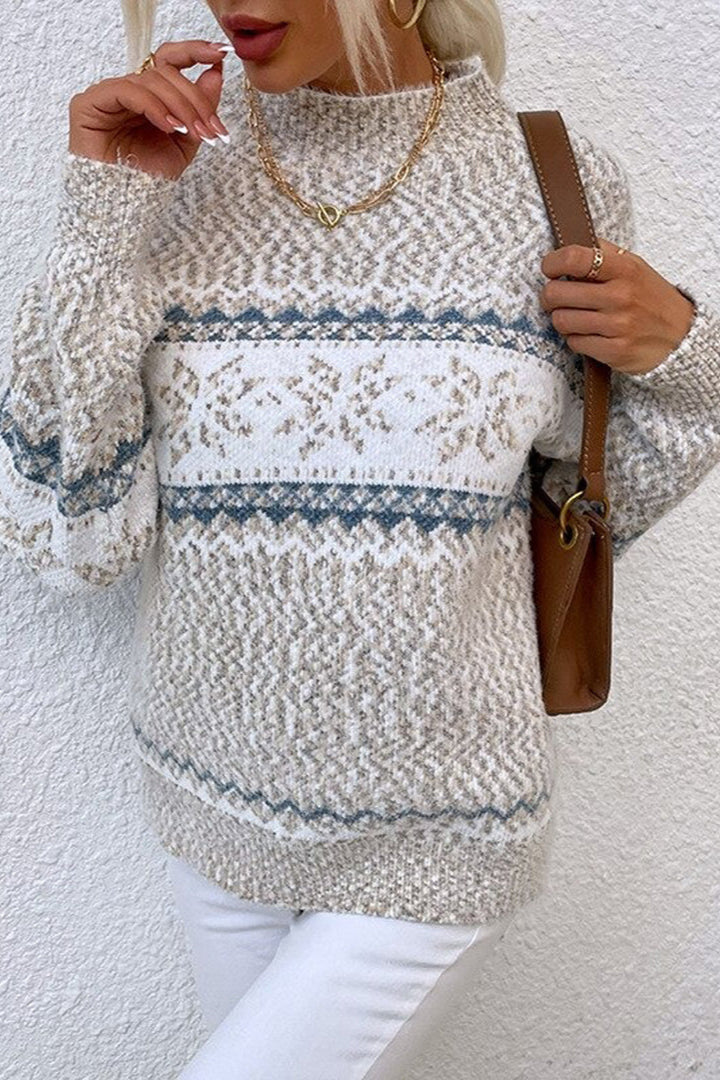 Élise | Pull Motif Flocons de Neige