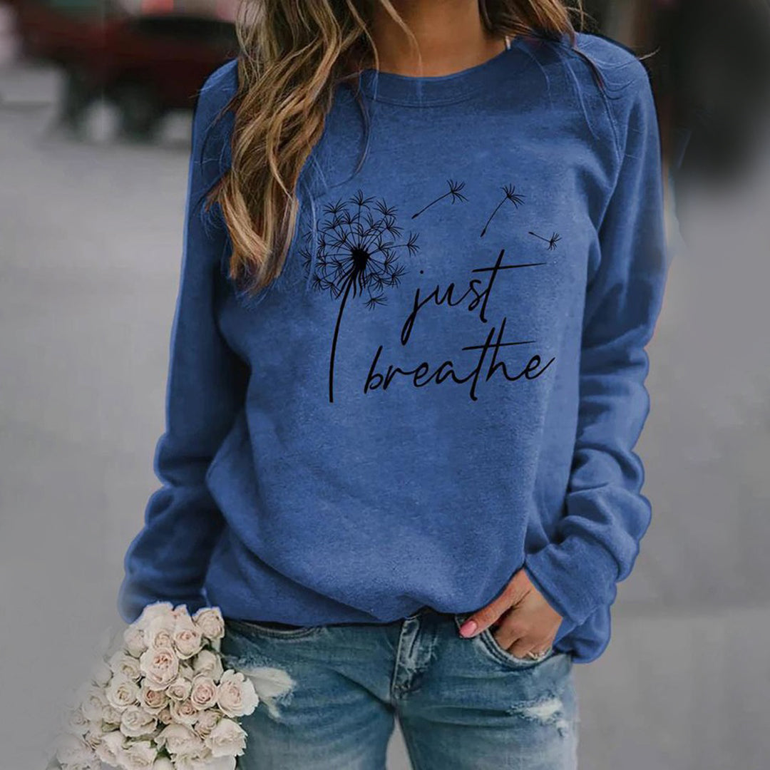 Yarely | Sweatshirt 'Just Breathe' élégant au design intemporel pour femmes