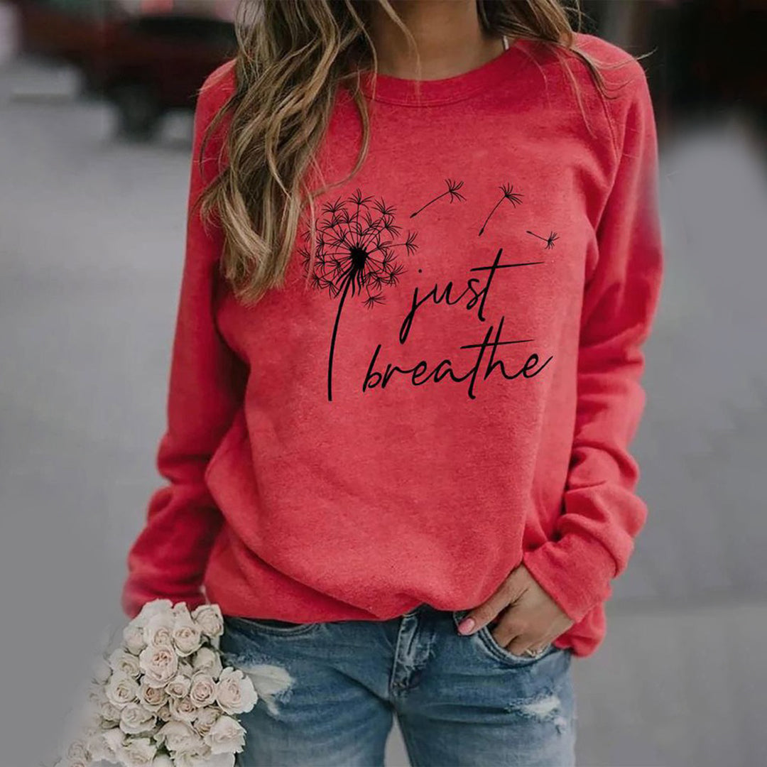 Yarely | Sweatshirt 'Just Breathe' élégant au design intemporel pour femmes